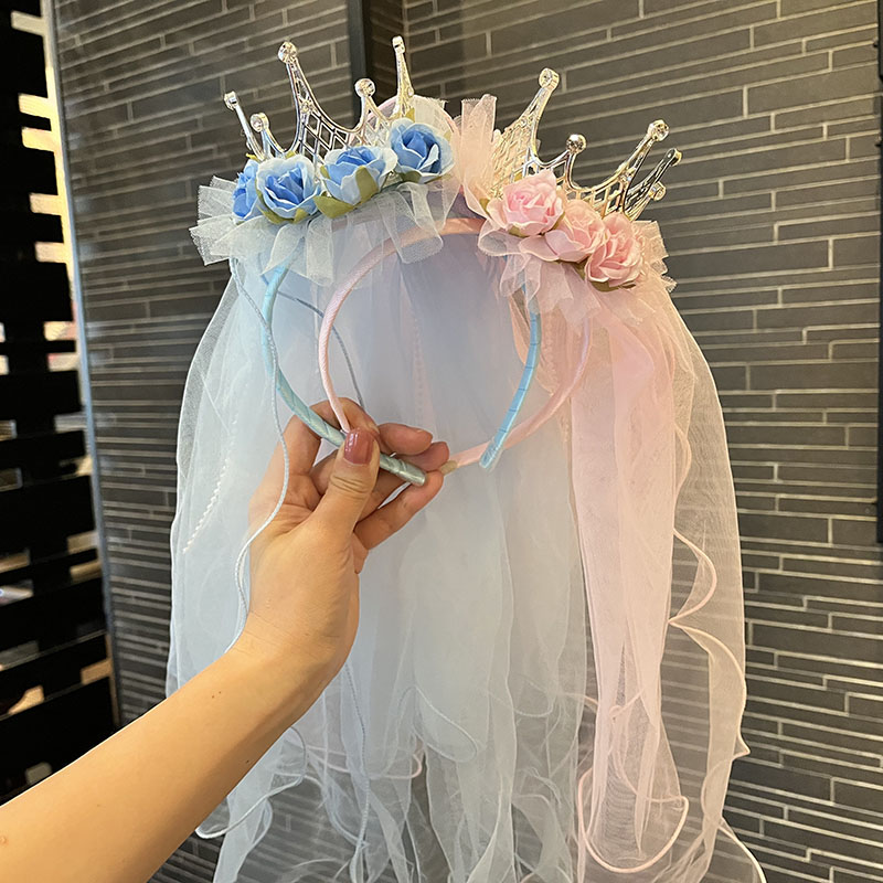公主裙花环皇冠发箍女童头纱发卡