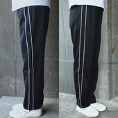 运动长裤 藏蓝色校服裤 子两道杠直筒双白细条中小学高中生黑色薄款