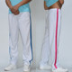 男长裤 春夏秋广场舞白色运动裤 女薄速干红宽条直筒团体操校裤 包邮