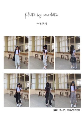小智同学运动裤韩版春夏男中大童拼接插色松紧脚口590