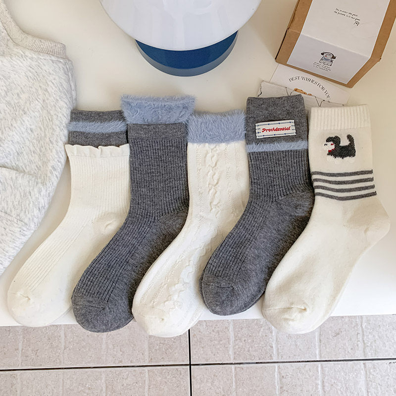暖云绒加厚毛绒冬季保暖女袜