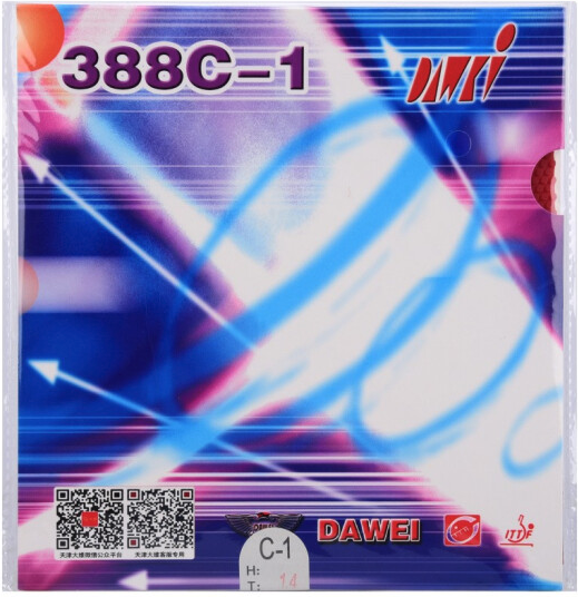 DAWEI大维388C-1生胶乒乓球胶皮生胶套胶颗粒单胶皮-封面