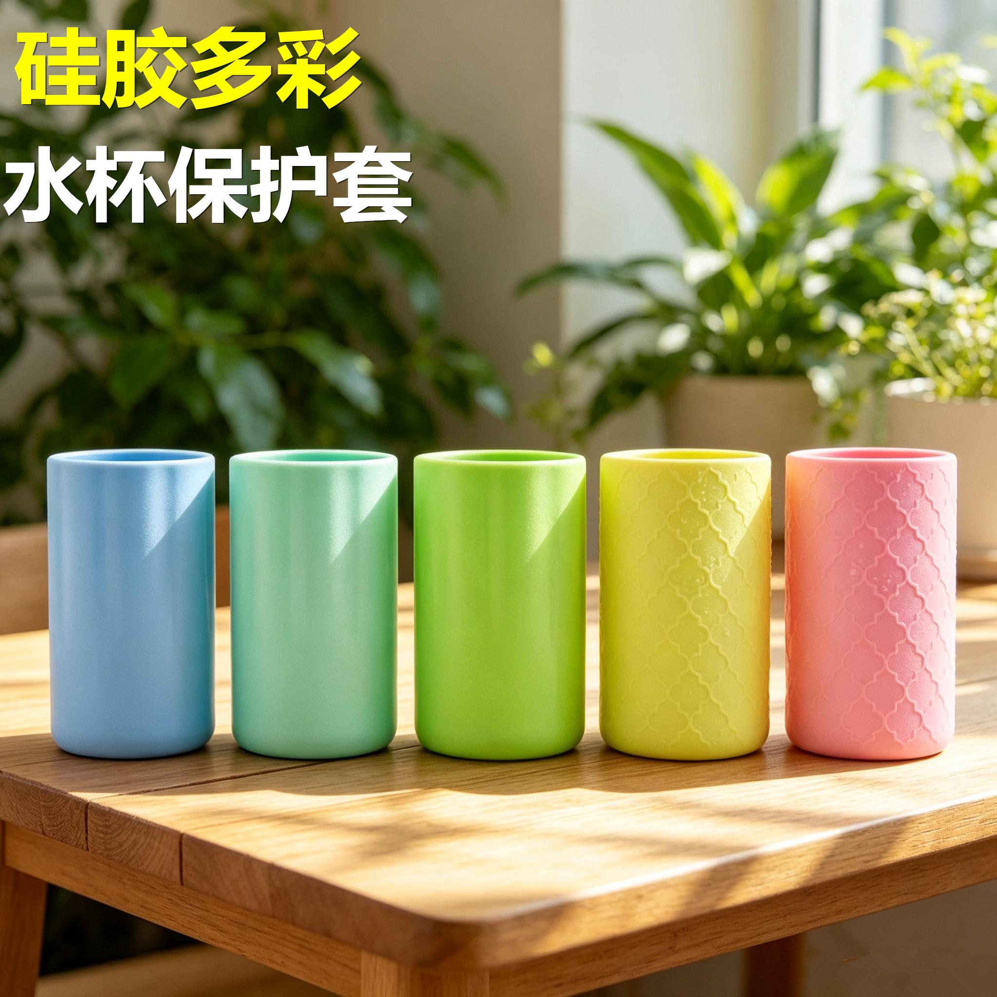 杯套保护套硅胶玻璃杯防摔水杯套防烫杯子套保温杯硅胶套通用外套