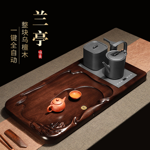 新款实木茶盘整块原木客厅家用高档烧水壶自动上水全自动一体茶台