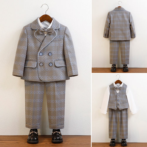 儿童西装套装男童生日周岁花童礼服钢琴主持演出服小男孩西服外套
