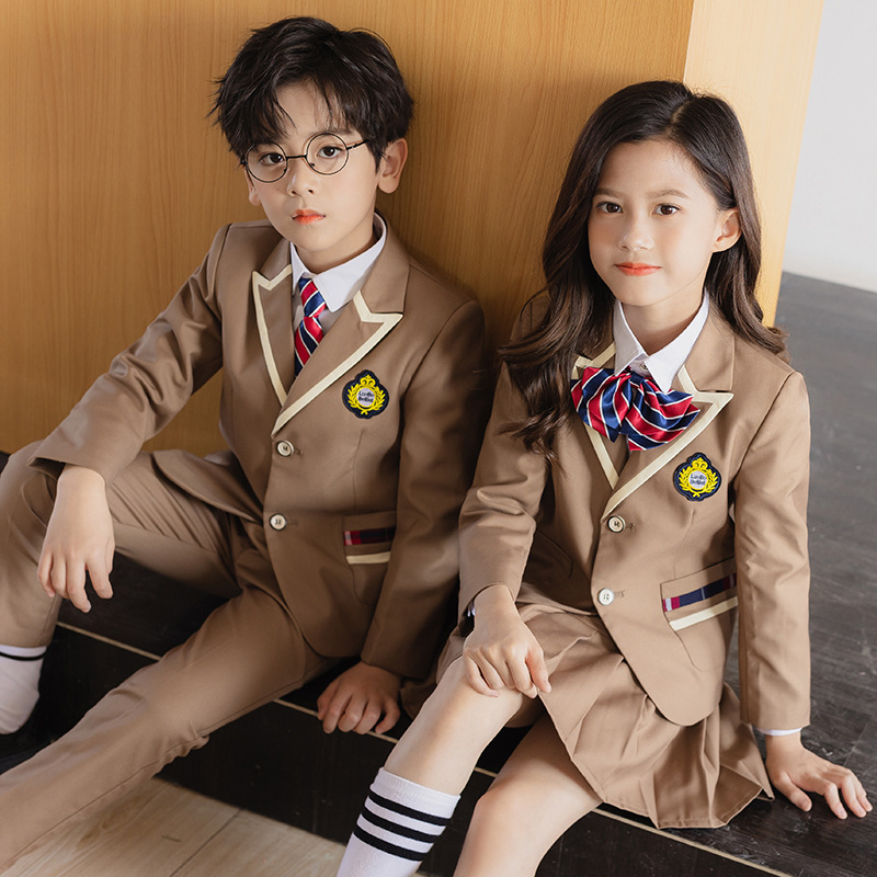 幼儿园西装礼服男女童英伦风校服儿童套装小学生毕业六一表演演出