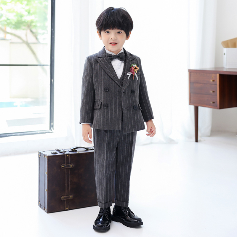 儿童西装套装秋季韩版帅气男童花童婚礼服宝宝周岁生日宴会摄影服