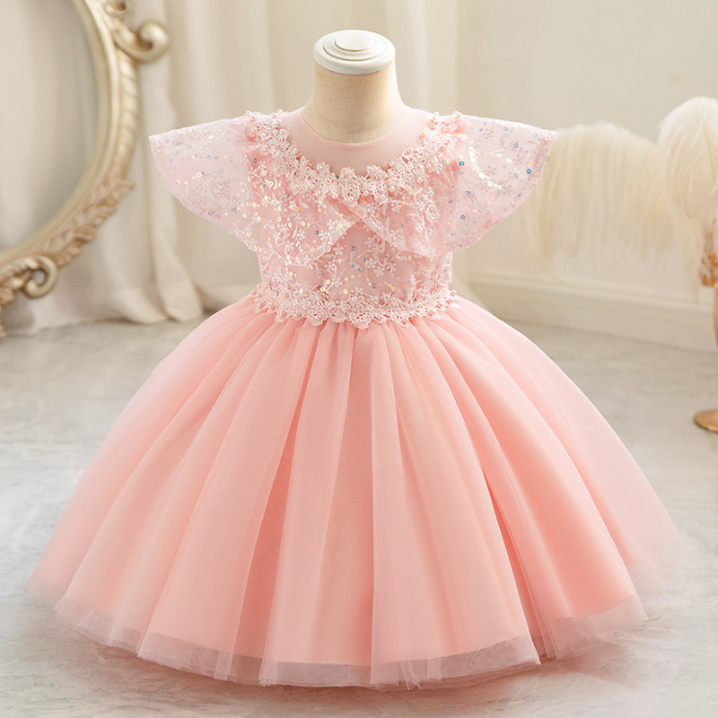 女童婚纱花童装蓬蓬公主裙网纱儿童礼服幼儿园学生演出服