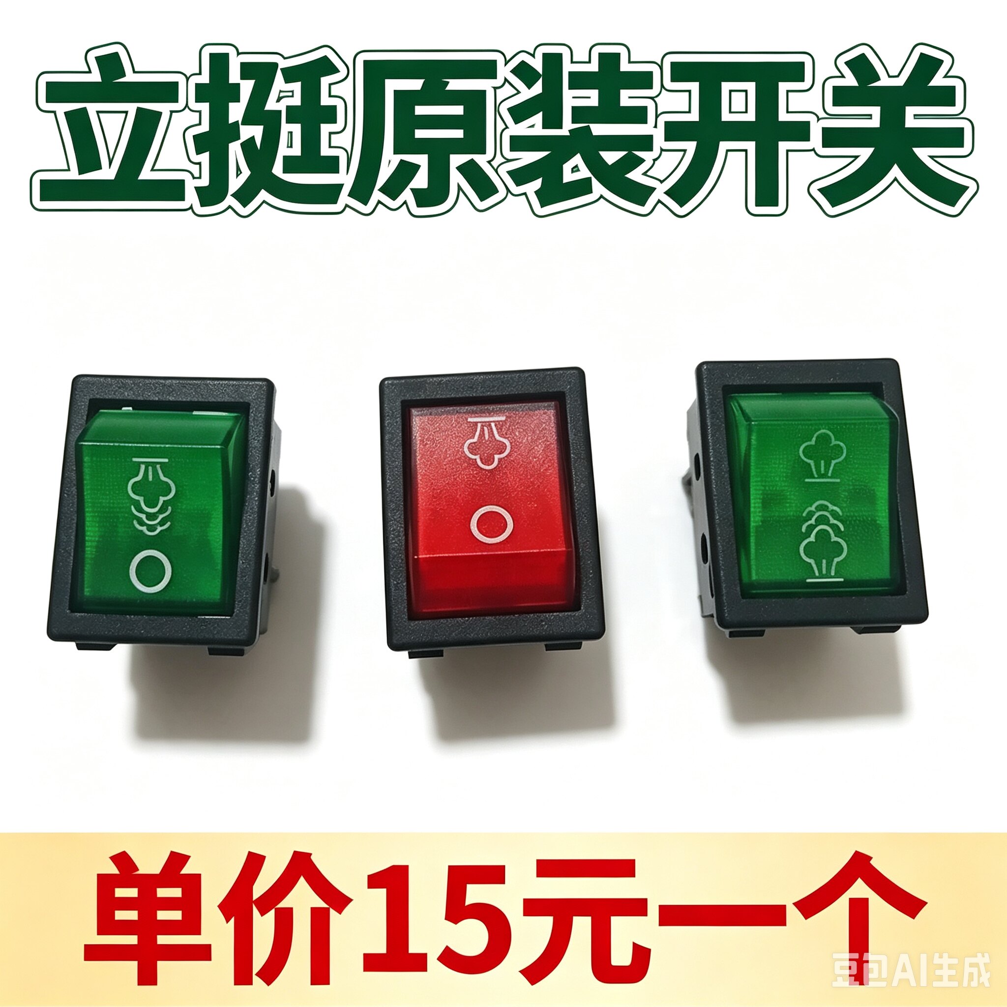 上海立挺挂烫机蒸汽配件电源开关熨斗开关件原装ABC捷美开关一个