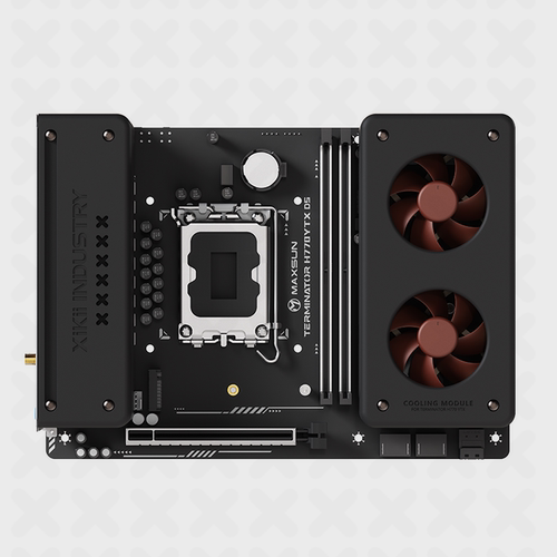 铭瑄 终结者 H770 YTX主板 XIKII INDUSTRY 装甲 猫头鹰定制版