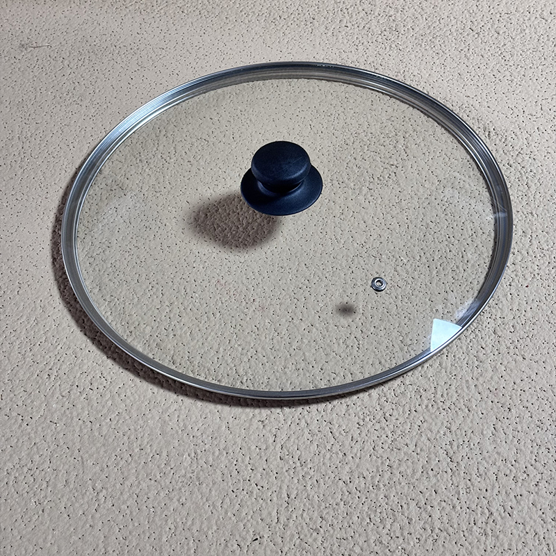 32cm30家用大号炒锅专用适用钢化玻璃盖平底锅配件通用款大型盖子