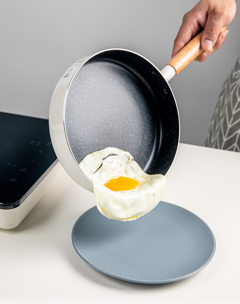 麦饭石迷你宝宝平底锅不粘锅小煎锅烙煎饼锅家用煎蛋锅电磁炉专用