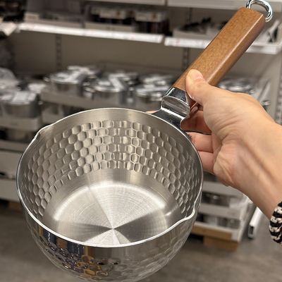 316不锈钢奶锅雪平锅14cm迷你小号辅食锅小型平底小锅电陶炉专用