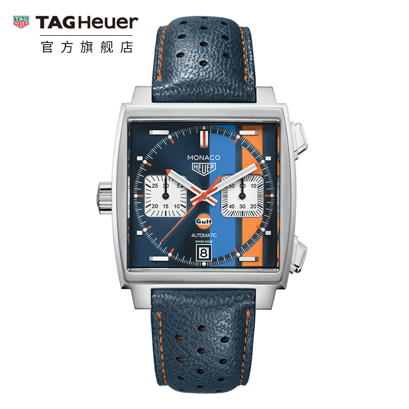 TAG Heuer泰格豪雅摩纳哥Gulf特别款机械表CAW211R.FC6401