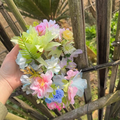 小清新森系布艺花朵发箍