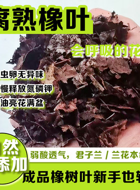 天然腐熟纯橡树叶君子兰专用有机腐叶土粉碎叶大叶兰花通用营养土