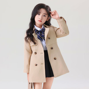 2026新款春装儿童风衣女童风衣外套英伦风时髦洋气超好看宝宝大衣