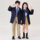 贵族英伦风小学生校服套装 儿童外套潮 秋冬夹棉加厚男童风衣中长款
