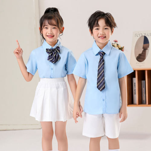 100%棉衬衫短裤短裙毕业班拍照服