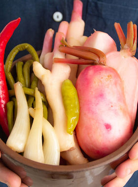 四川泡菜正宗农家自制酸萝卜豆角即食泡辣椒母水下饭菜1100g包邮