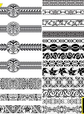 矢量wiking维京风格花纹凯尔特结各国民族特色图案边框设计AI素材