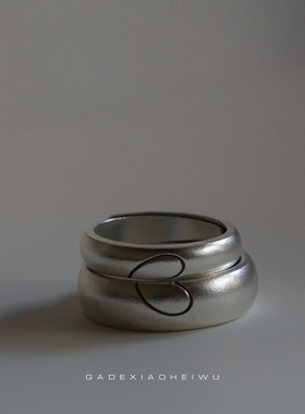 纯手工足银戒指情人节情侣戒指