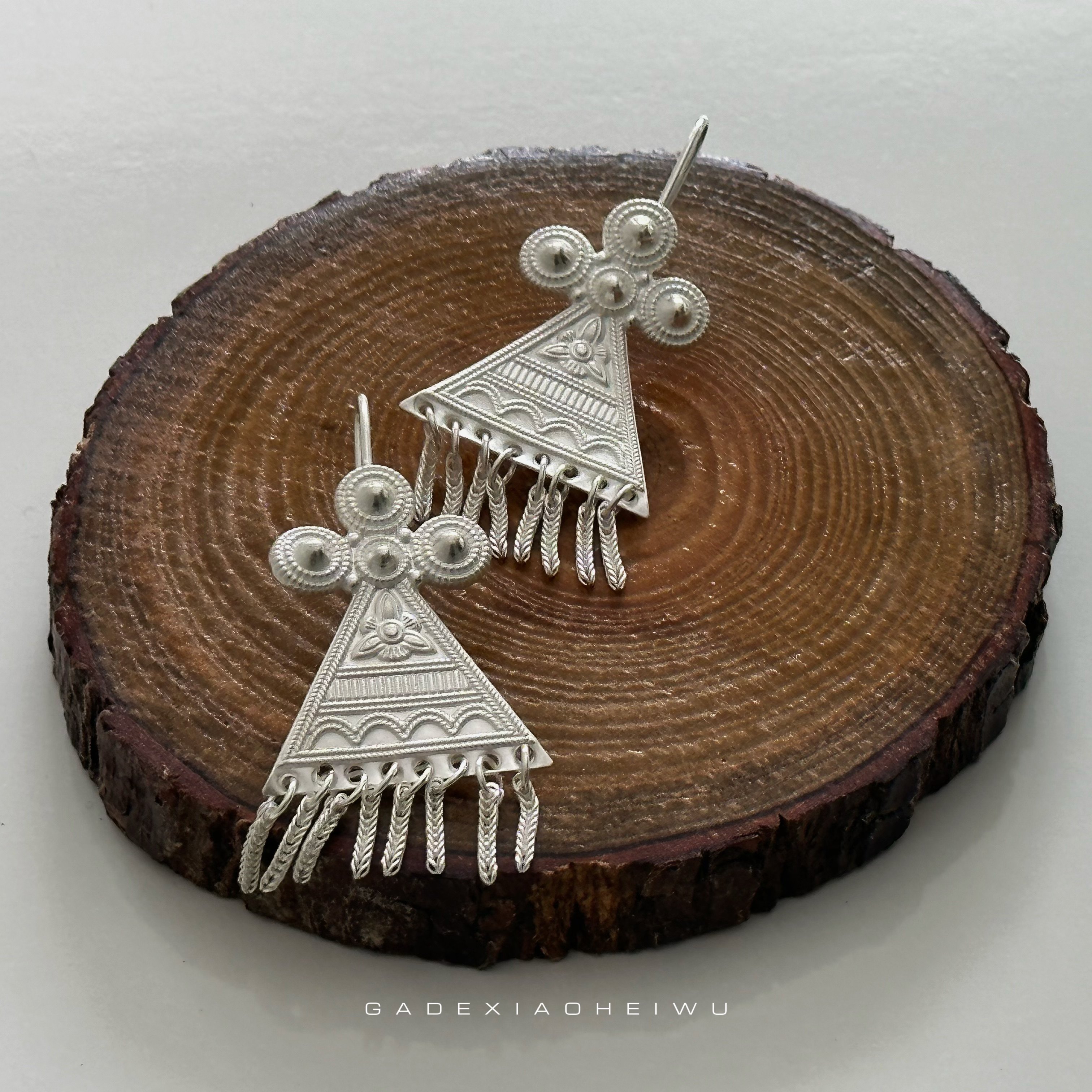 呷的小黑屋纯银990耳坠民族风手工耳环彝族流苏小众简约百搭日常,饰品/流行首饰/时尚饰品新,耳环,淘宝优惠券,粉丝福利购,淘宝优惠卷