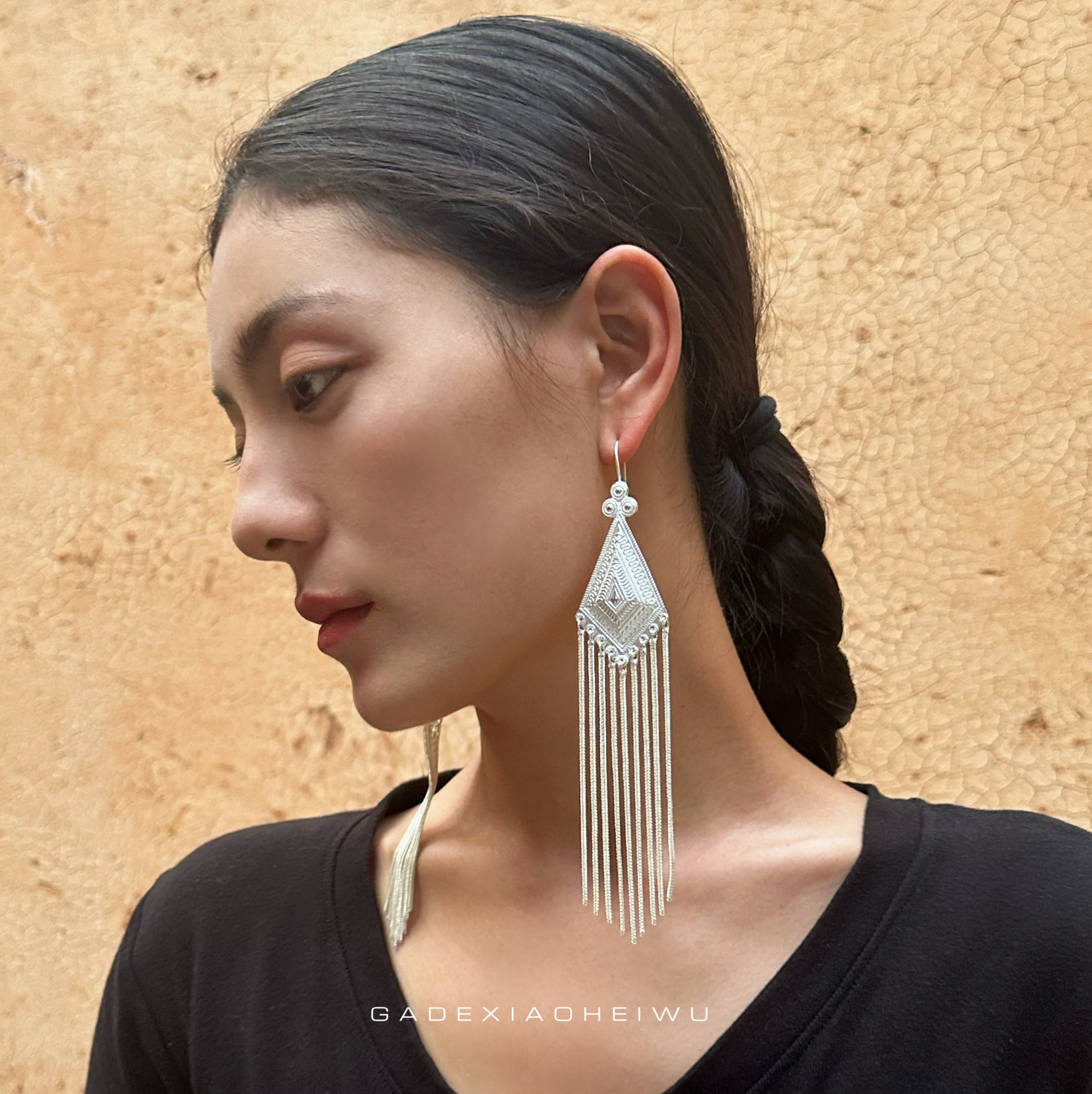 呷的小黑屋纯银耳环纯手工990耳环耳坠民族风凉山彝族耳饰夸张,饰品/流行首饰/时尚饰品新,耳环,淘宝优惠券,粉丝福利购,淘宝优惠卷