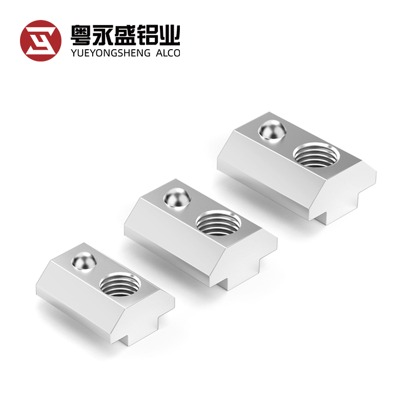 304045欧标型材弹性螺母弹珠 弹片螺帽 预置后装滑块螺母钢片半圆