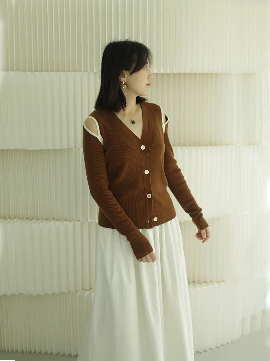 HAOLIAOV领开衫百搭针织显肤休闲