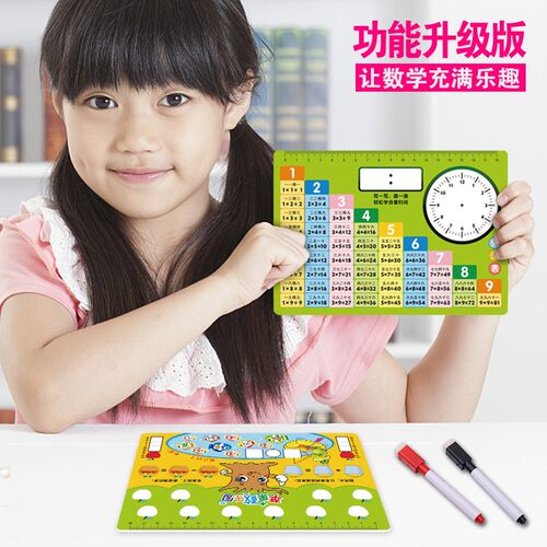 幼儿园十以内加减法功能益智学习卡一二年级小学生九九乘法口决表