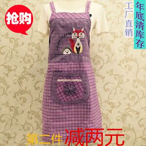 厨房纯棉大口袋罩衣可爱日式防油清洁工作服无袖成人定制围裙包邮