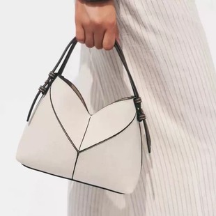 ZR家2025新款 小众设计高级感手提包精致拼接单肩包小众斜挎包