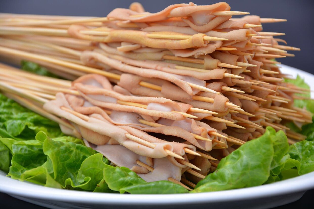 3000串铁板鸭肠串冷冻新鲜鸭肠烤鸭肠串小肉串鸭肠烧烤串花呗支付