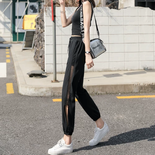 Летнее тонкое средство от комаров, быстросохнущие шелковые шифоновые штаны для отдыха, большой размер