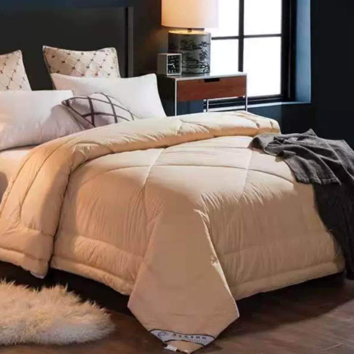 内蒙升级新款纯驼绒驼毛纯棉春秋被棉被学生被子加厚保暖冬被定做