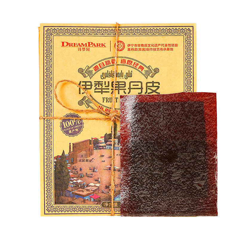 伊犁诗梦园果丹皮大片手撕苹果杏子无添加果脯儿童怀旧零食