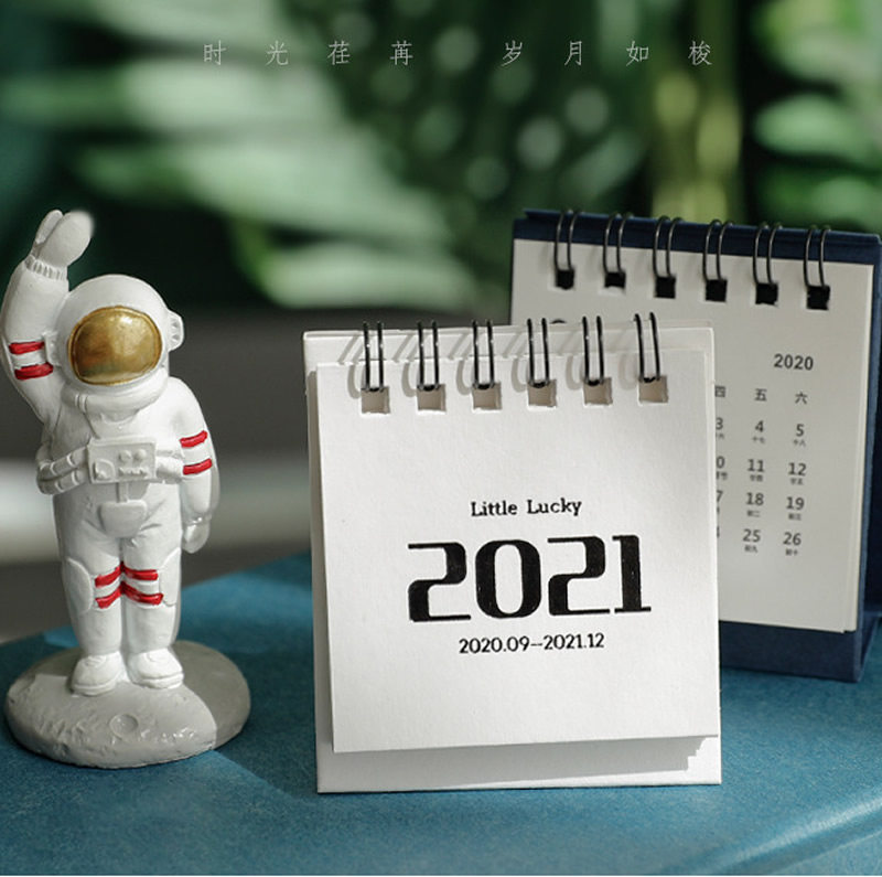 极简ins风2021年日历桌面计划办公摆件小清新创意可爱迷你小台历