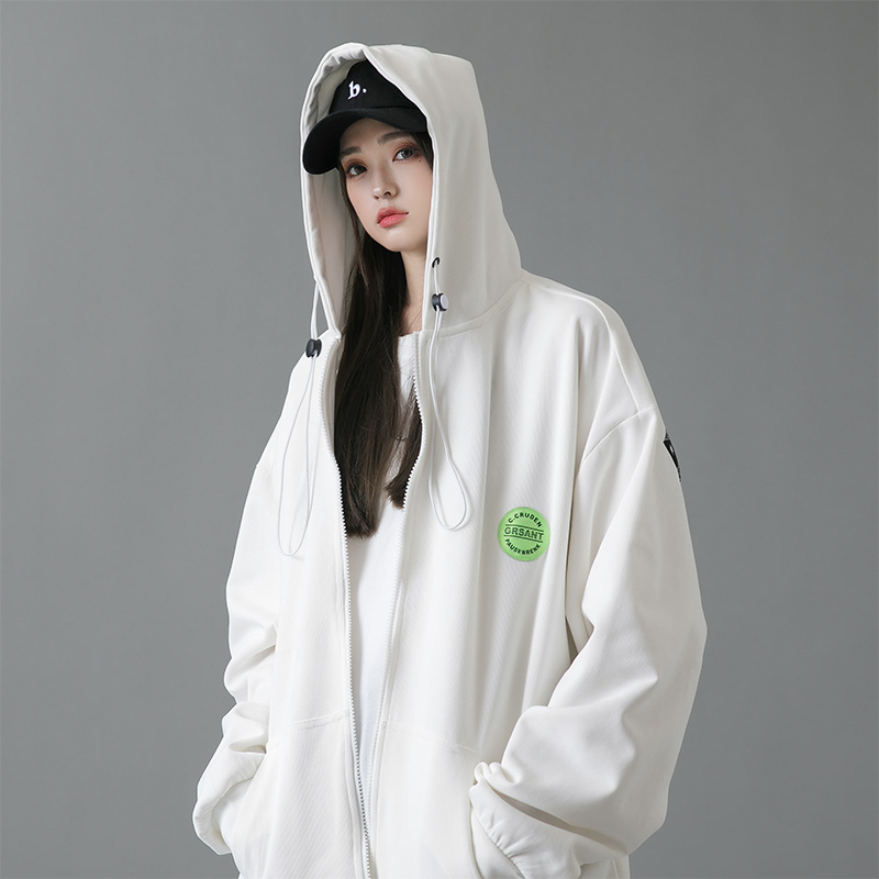 速发外套2024新款春秋炸街港风oversi克e夹z宽松韩版开衫卫衣潮