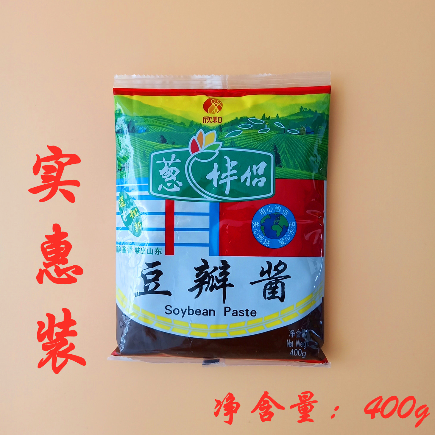 欣和葱伴侣豆瓣酱400g*5袋山东特产黄豆酱大豆酱自然发酵_虎窝淘