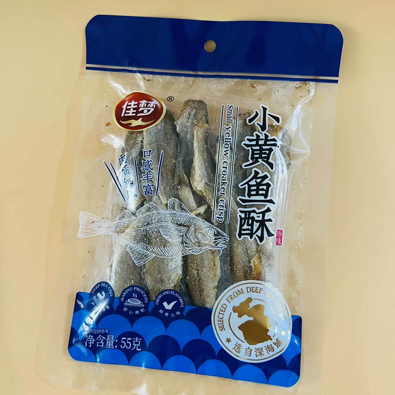 佳梦小黄鱼酥55克/选自深海域的黄花鱼精心制作肉质细腻口感丰富
