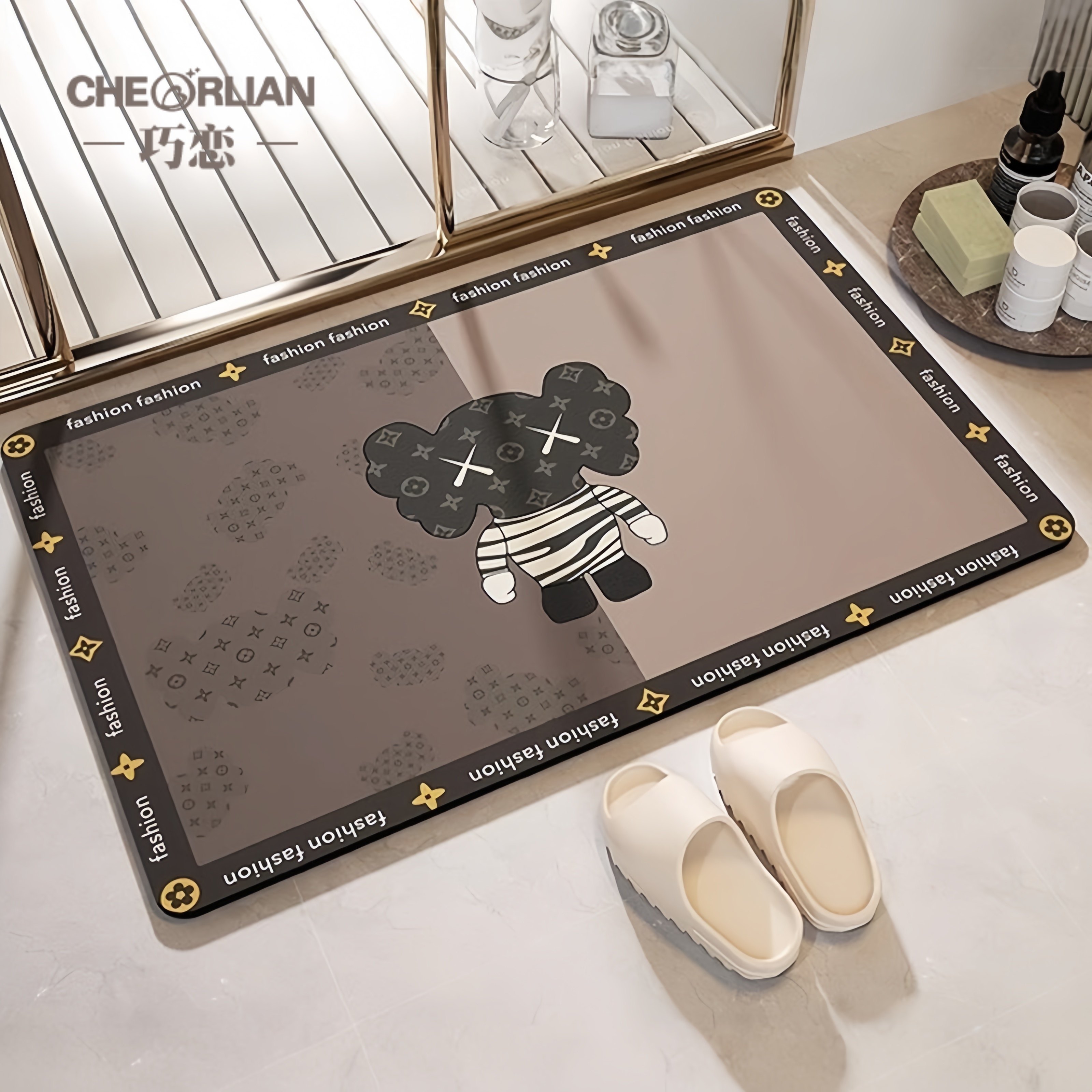 卫生间地垫浴室硅藻泥家用吸水防滑脚垫子洗手间厕所卫浴专用门垫,居家布艺,家用脚垫,淘宝优惠券,粉丝福利购,淘宝优惠卷