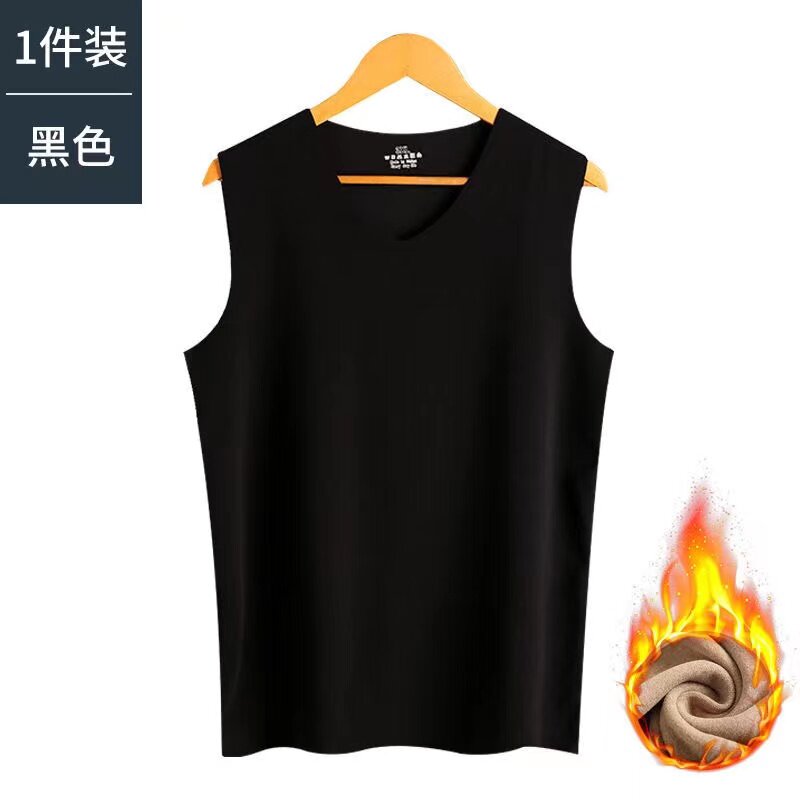 플러스 사이즈 플러스 사이즈 열 조끼 남성 가을 겨울 초대형 원활한 조끼 조끼 자체 가열 벨벳 바닥 셔츠