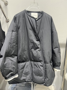 2025秋冬宽松女设计感小众卷边个性洋气小众纯色休闲羽绒服外套