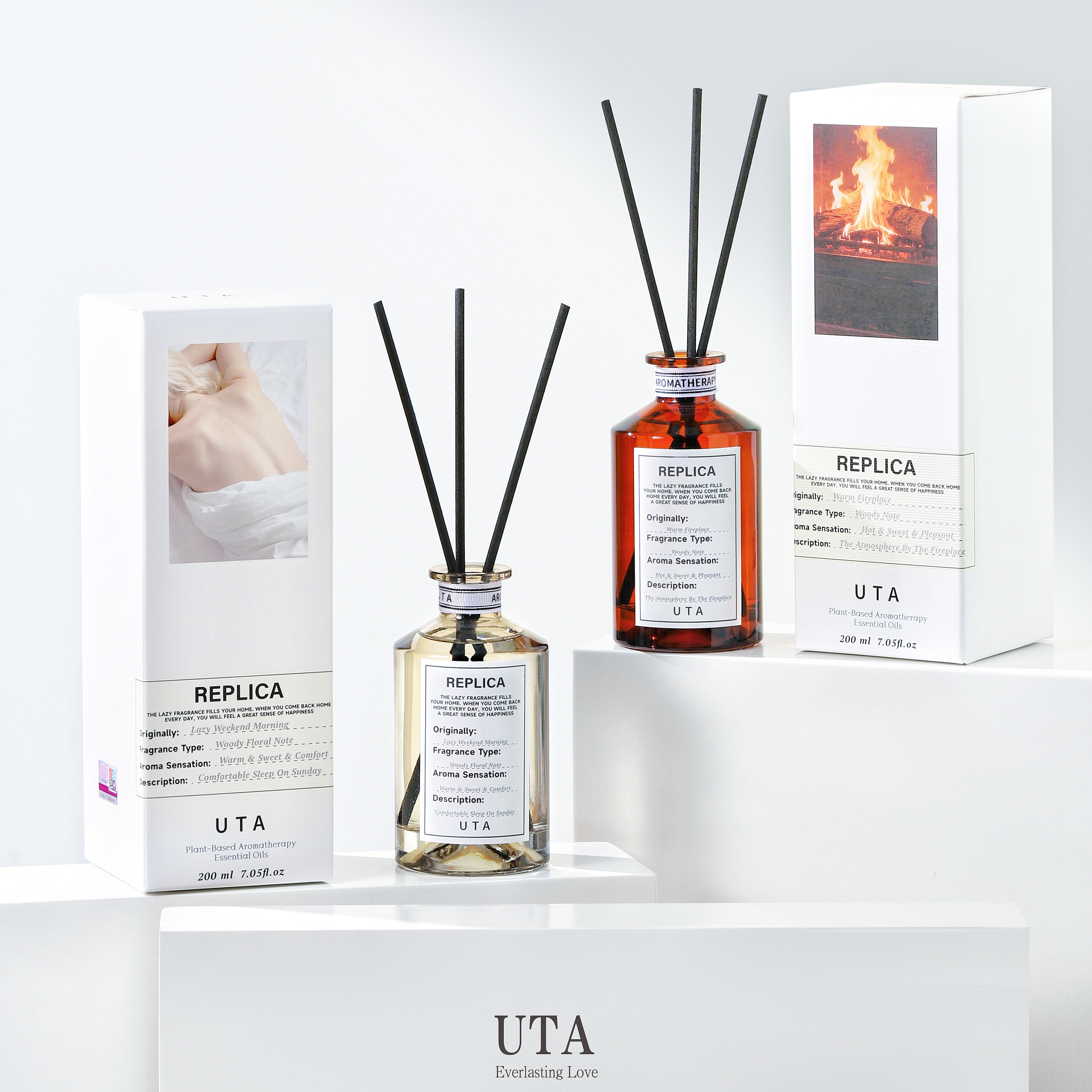 正品UTA植物精油温暖壁炉香薰