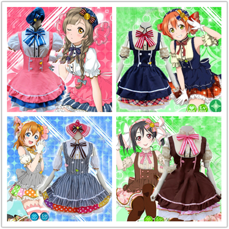 cosplay动漫 love live糖果装cos星空凛女仆装 lita蓬蓬裙