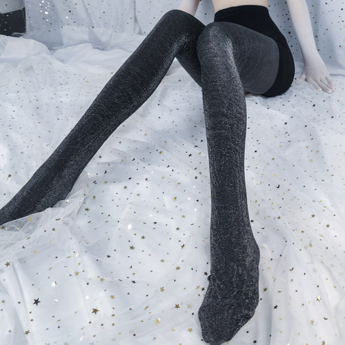 cos银丝闪光伪娘女装大佬连裤袜