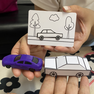 画车成真 KingMagic魔术道具3D神笔马良手绘图案变小汽车儿童