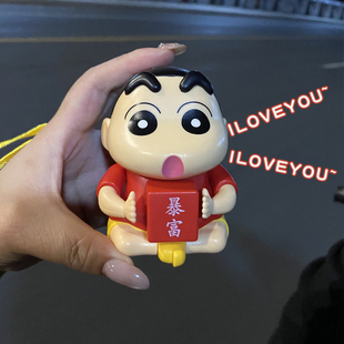 可录音比心蜡笔小新会说loveyou语音发声玩具发光玩偶送对象礼物