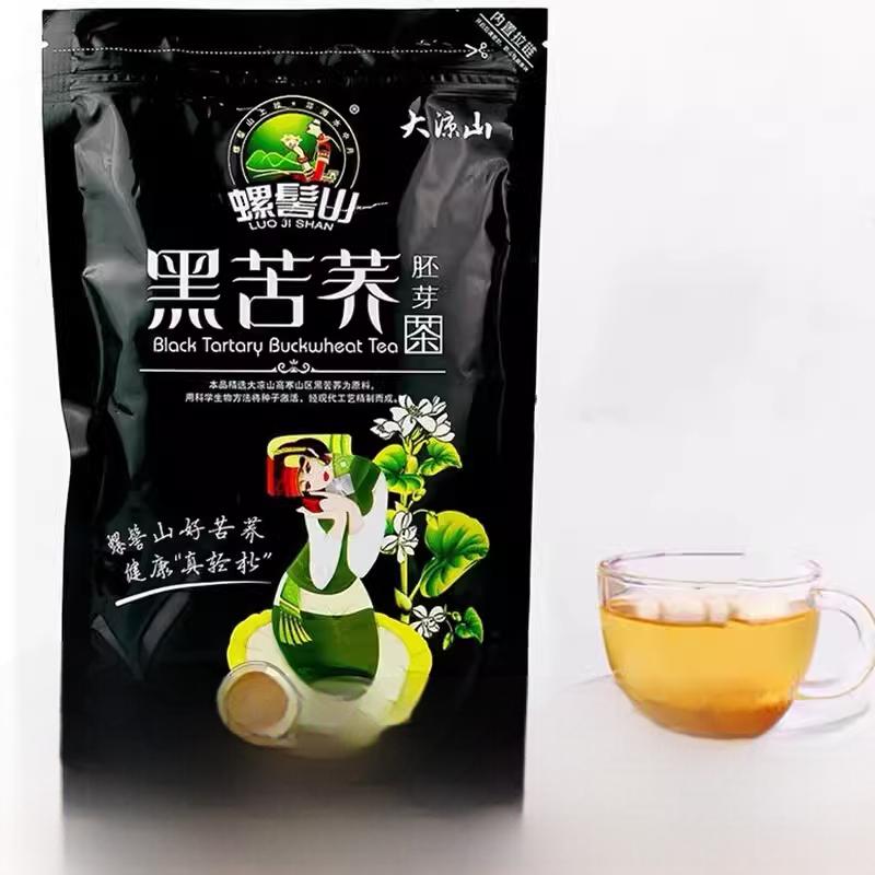 四川特产螺髻山黑苦荞茶大凉山全胚芽500g大份量正品苦荞麦口粮茶